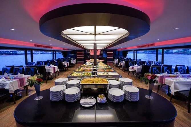 Amazing Sunset Dinner Cruise by Chao Phraya Princess (SHA Plus) - The best sights: Wat Arun and the Grand Palace glow from the river