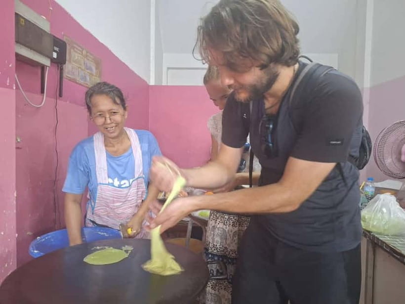 Ayutthaya: Colorful Slow Life Bicycle Tour with local guide. - Wat Maenang Pluem or Wat Na Phra Meru: the monk blessing moment