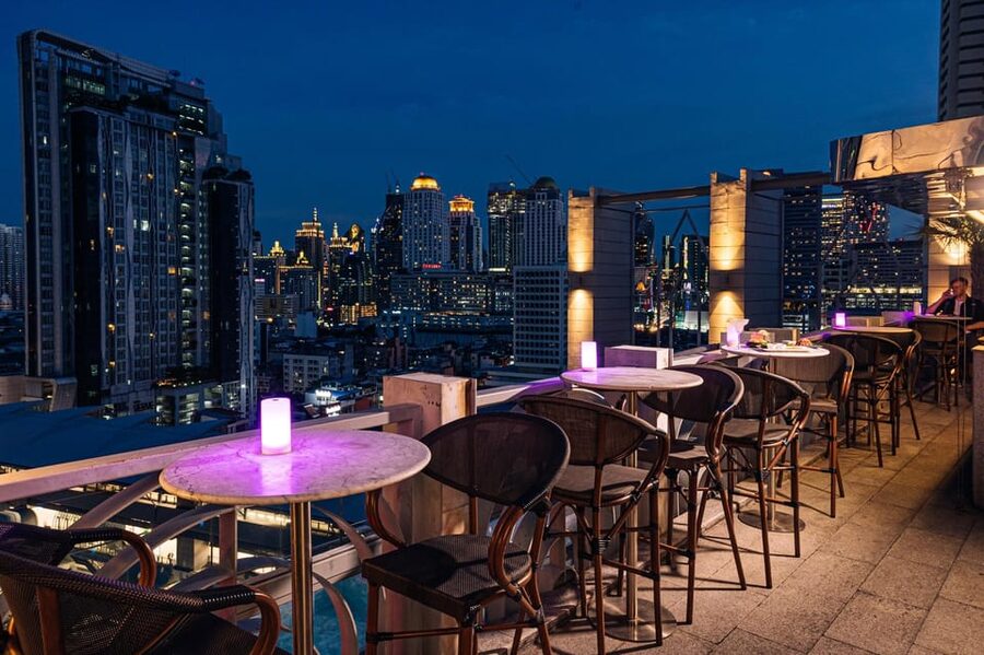 Bangkok: Barracuda Rooftop Bar Akara Hotel - The rooftop reality check: weather, shelter, and how to dress