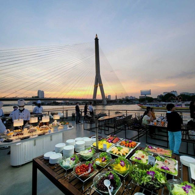 Bangkok: Calypso x White Orchid Cruise with Private Transfer - Dinner on board: halal buffet with seafood, plus how to eat smart