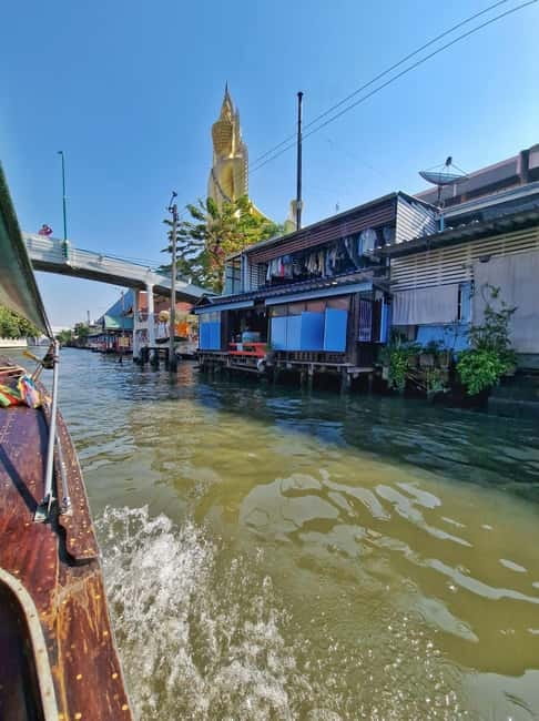 Bangkok Canals Hop-On Hop-Off Boat Tour - Wat Paknam Phasi Charoen: Giant White Buddha and Emerald Glass Stupa
