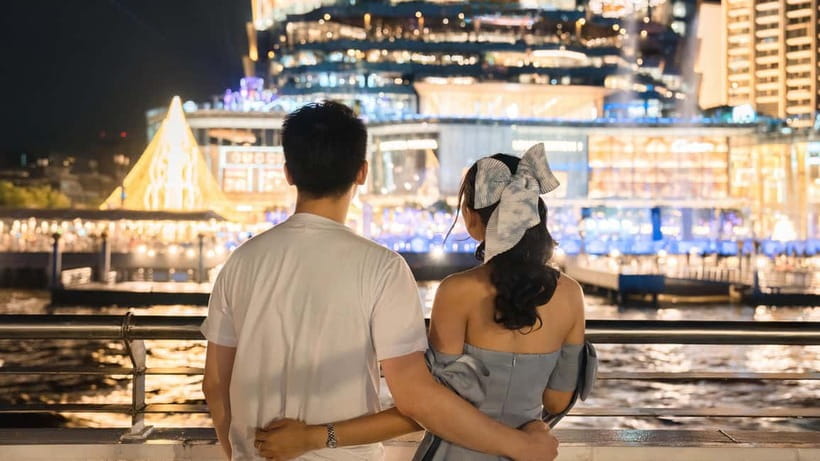 Bangkok: Chao Phraya Princess Dinner Cruise & Hotel Transfer - The 19:30 cruise route: landmarks you can actually see at night