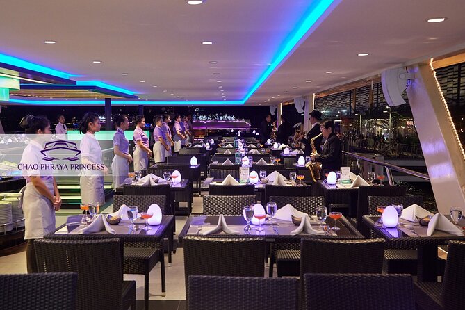 Bangkok Chao Phraya Princess Night Dinner Cruise - The route: Phra Pin-klao Bridge at night