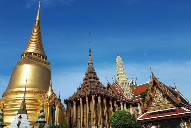 Bangkok Combo: Tuk Tuk App Pass, Chao Phraya Boat & E-sim - Rattanakosin (Old Town): Grand Palace and Wat Pho territory, on your clock