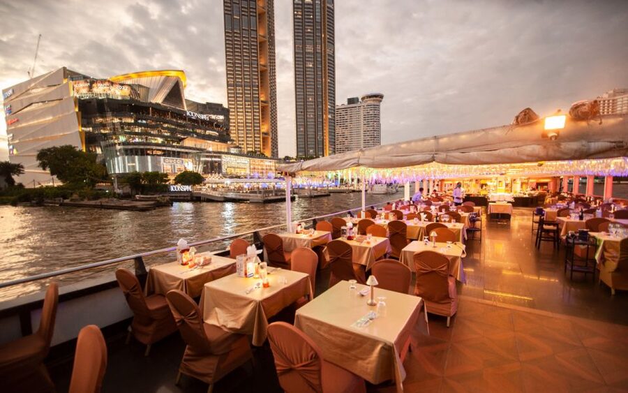 Bangkok: Grand Chao Phraya Dinner Cruise with Live Show - Dinner on a boat: candlelight buffet that keeps the pace easy
