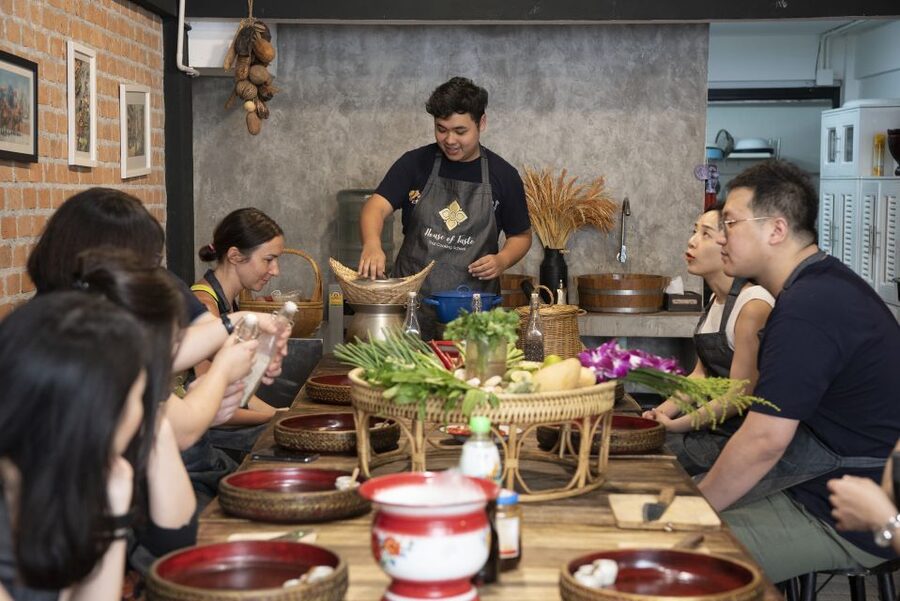 Bangkok: Hands-on Thai Cooking Class and Market Tour - At the School: Coconut Milk and Curry Paste From Scratch