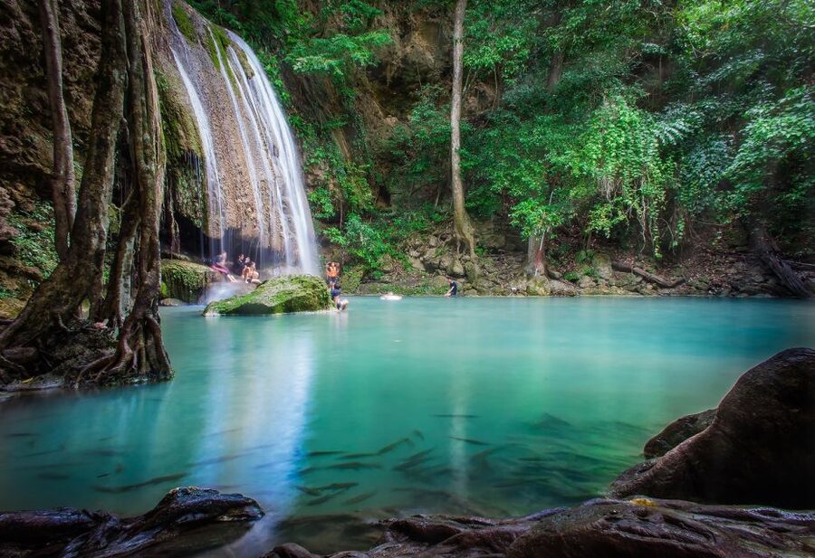 Bangkok: Kanchanaburi, 2-Days Glamping in Jungle & Erawan - River Kwai Bridge and lunch in Kanchanaburi