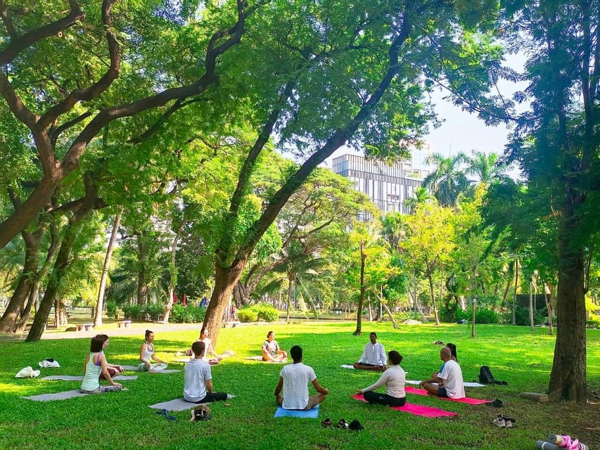 Bangkok: Lumpini Park Yoga Experience - Finding the meeting point near the King big statue at Silom junction
