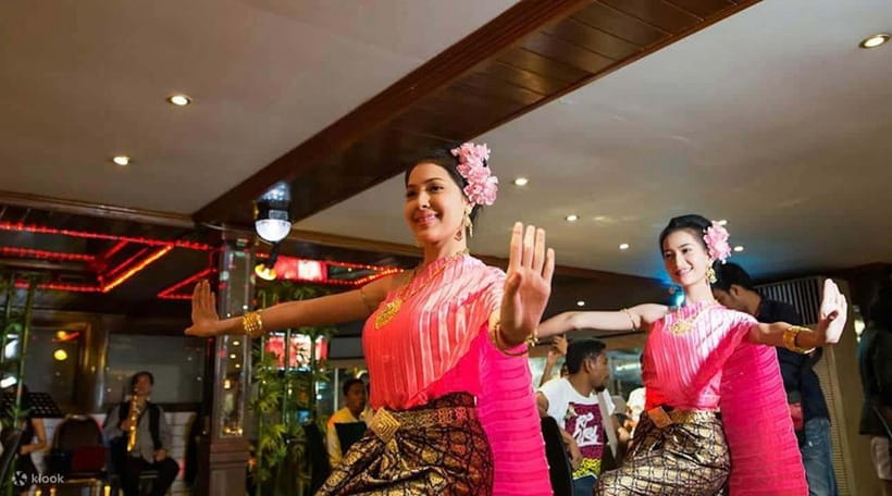 Bangkok: Luxury White Dinner Cruise Free Flow Beer and Wine - Sailing past Wat Arun, the Grand Palace area, and Rama VIII Bridge