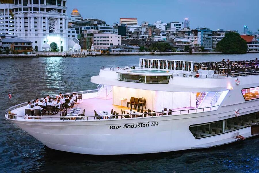 Bangkok: Luxury White Sunset or Dinner Cruise with Beer - Getting to the pier on time: check-in windows that matter