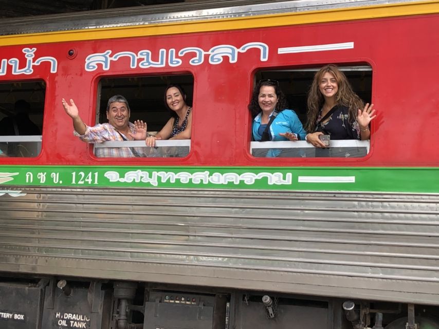 Bangkok: Maeklong Railway Market & Floating Market Tour - The floating-market switch: Damnoen Saduak by long boat and canal walking