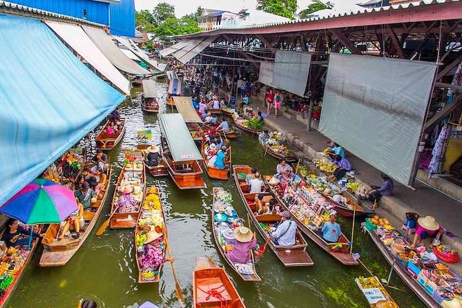 Bangkok Markets, Palaces and Temples Excursion - Damnoen Saduak Floating Market: Canal Life Plus Optional Extra Boat Time