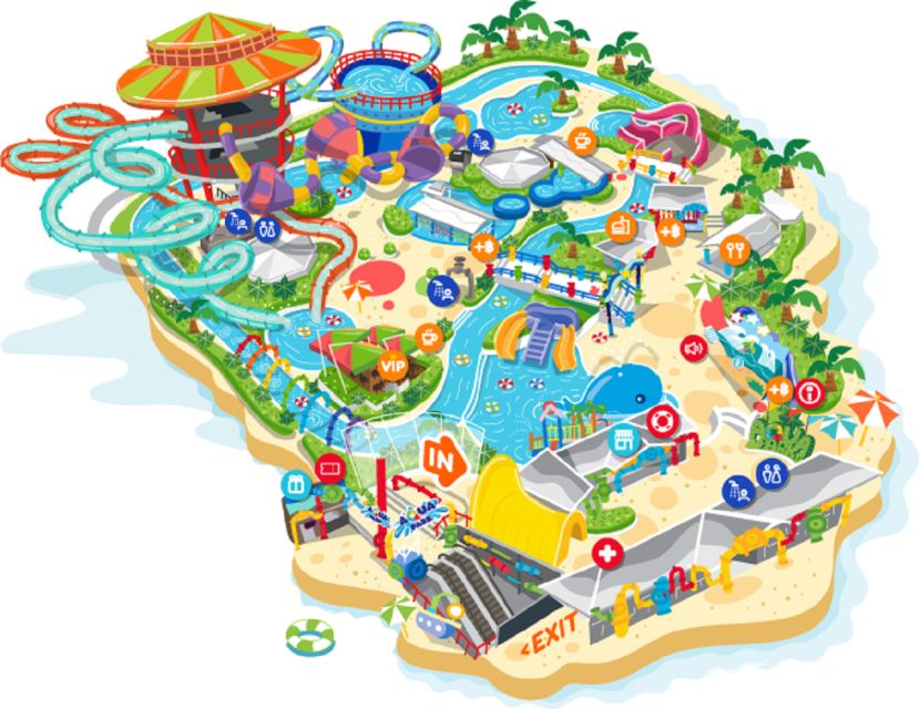 Bangkok: Pororo Aqua Park Entry Ticket - The Rooftop Skyline Slide: The Thrill Moment People Remember