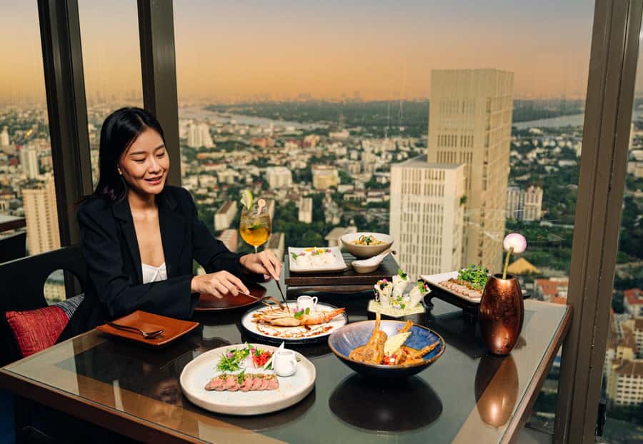 Bangkok: Saffron Contemporary Thai Signature F&B Package - Thai Fusion Menu with beautiful Thai-style presentation