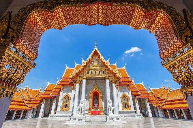 Bangkok Temples and City Highlights Tour - Wat Benchamabophit (Marble Temple): clean lines, famous Bangkok contrast