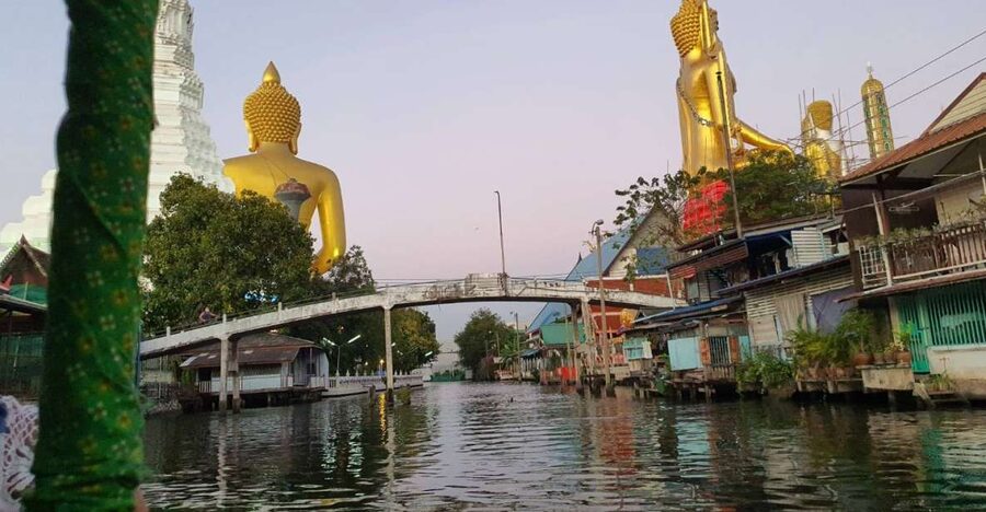 Bangkok Twilight : Hidden Canal, Big Buddha & temple - Wat Arun (Temple of Dawn): the prang, the climb, and the river views