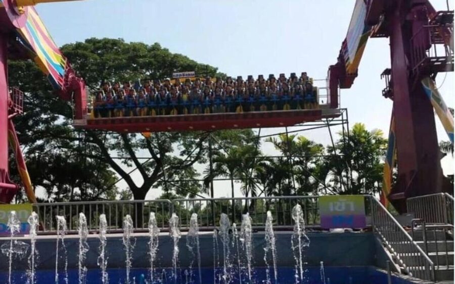 Dream World with Snow Town, Go Kart, & International Lunch - Adventure Land highlights: hanging coaster energy and space-themed thrills