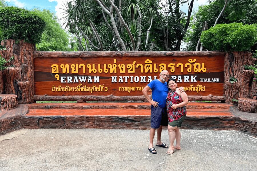 Floating and Railway Market with Waterfall Option: Private - Erawan Waterfall (Seven Tiers): Swim Time Meets Real Hiking