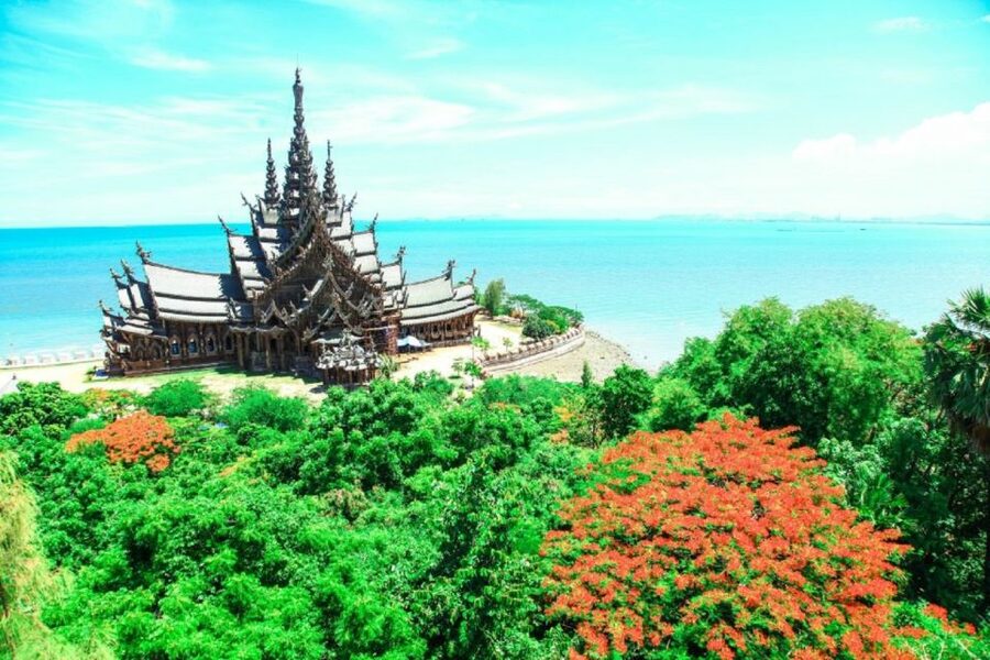From Bangkok: Day Trip to Pattaya City & Sanctuary of Truth - Sanctuary of Truth: the big wooden attraction at Laem Ratchawet