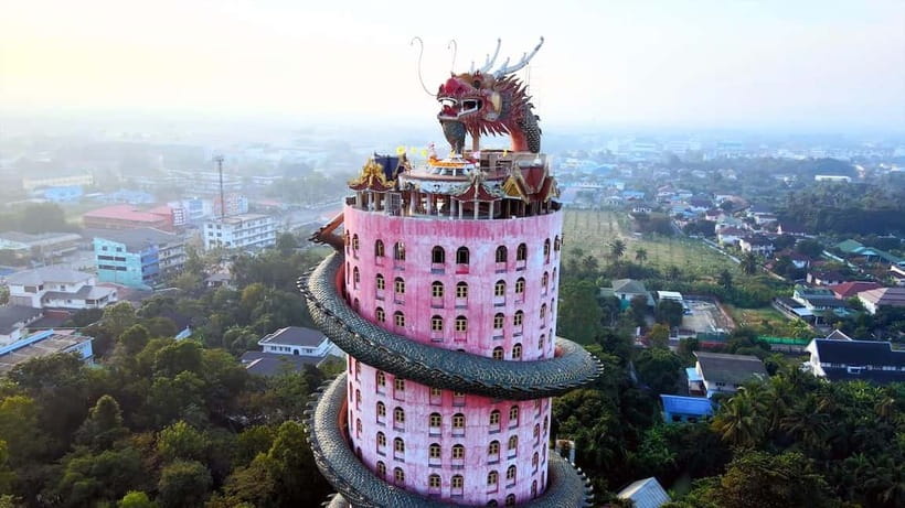 From Bangkok: Don Wai Market, Wat Samphran & Lotus Café Tour - Don Wai Market: Riverside Thai Food You Can Plan Around