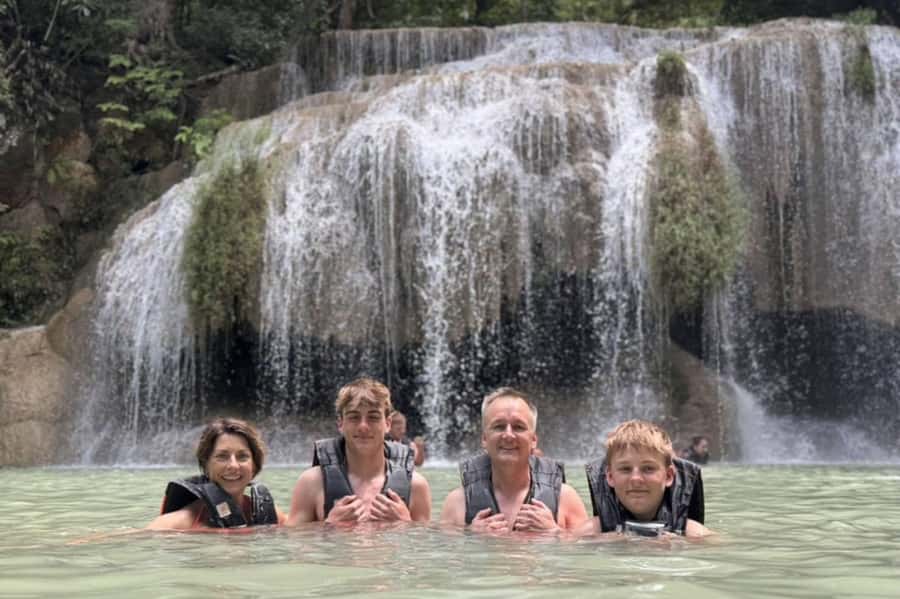 From Bangkok: Erawan Waterfall & Kanchanaburi Private Tour - Krasae Buddha Cave: A Short Walk That Breaks Up the Day