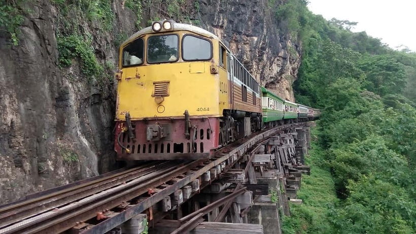 From Bangkok: Kanchanaburi War Cemetery and Death Railway.. - Walking the Bridge over the River Kwai without the movie filter