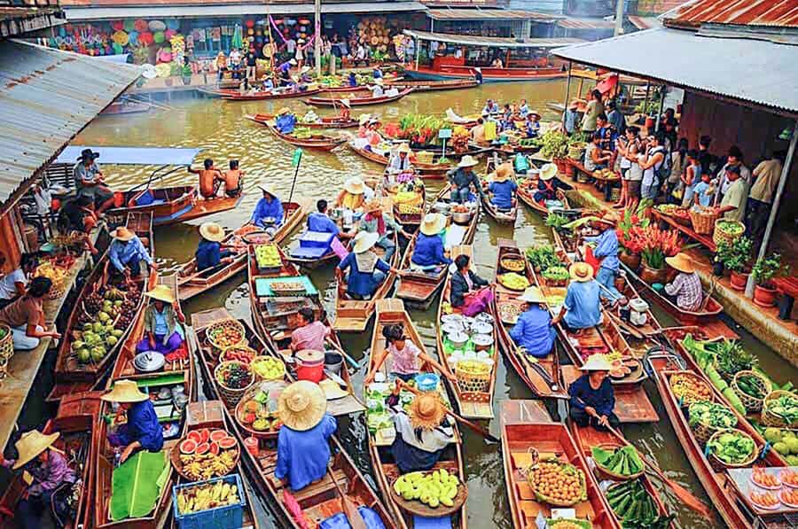 From Bangkok: Markets and Ayutthaya Tour - Damnoen Saduak Floating Market: Paddleboats, Snacks, and Real Life