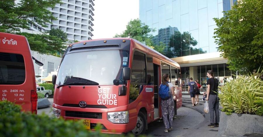 From Bangkok : Meklong Railway Market By Bus - From River City Bangkok to the market action: how the bus day feels