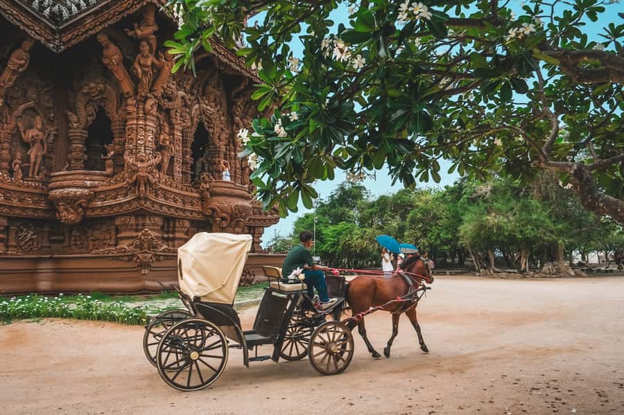 From Bangkok: The Sanctuary of Truth with Private Transfer - The guide helps you see the carvings, not just the building