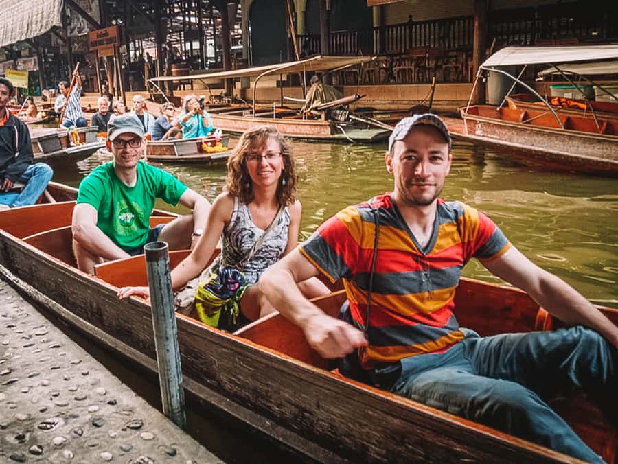 Grand Palace, Damnoen Floating Market & Maeklong Market Tour - Floating Market by boat: Damnoen Saduak in canal form