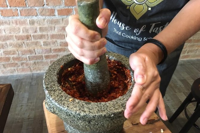 Hands on Thai Cooking Class and Market Tour - The Hands-On Cooking Station: From Curry Paste to Four Dishes