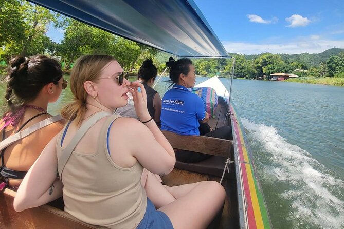 Kanchanaburi Full Day Tour: River Kwai and Erawan Falls - River Kwai Bridge time: walking on a working rail line