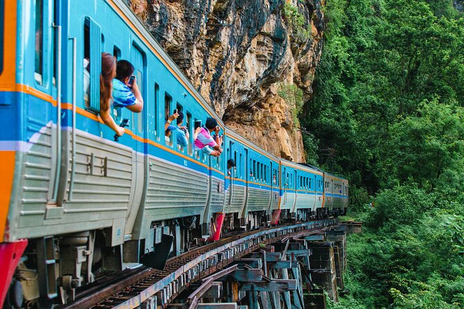 Kanchanaburi River Kwai & Death Railway Small Group tour - Tham Krasae Station and Tiger Cave Temple: watching the train pass by