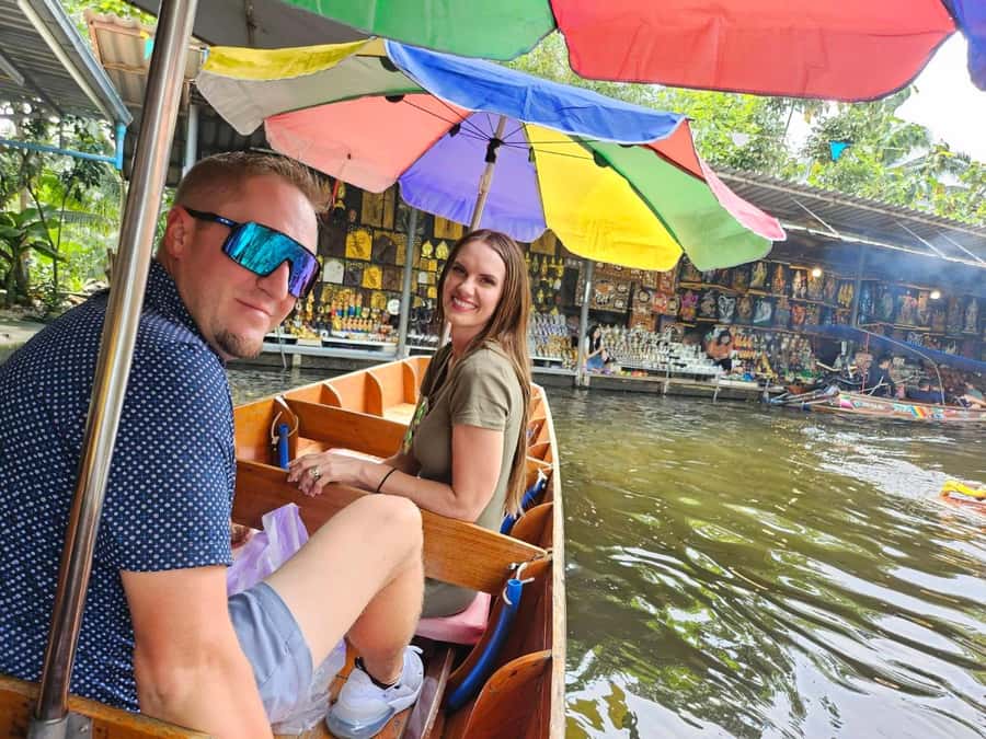 Private Floating & Train Market + DRAGON Temple + Thai Cafe - A 9-hour Bangkok day built around three very different worlds
