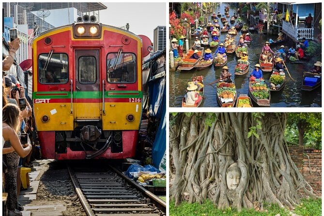 Private Tour to Railway Market Floating Market and Ayutthaya - Mae Klong Railway Market: Watching Vendors React to the Train
