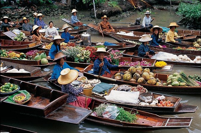 Private Tour to the Floating Market and Bridge over River Kwai - Damnoen Saduak Floating Market and long-tail boat ride