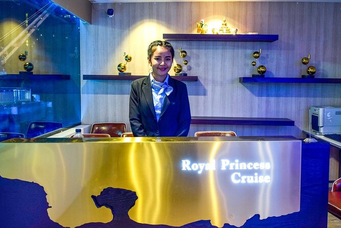 Royal Princess Cruise - Sunset Program on Chao Phraya River, Bangkok - Wat Kanlayanamit (Wat Kalayanamitr) and Rama VIII Bridge: the quieter side of the river