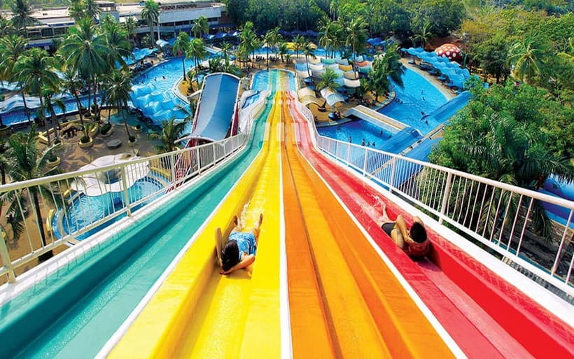 Siam Amazing Park Entry Ticket with Buffet Lunch (NON THAI) - Siam Amazing Park in one sentence: a whole-day split between water and rides