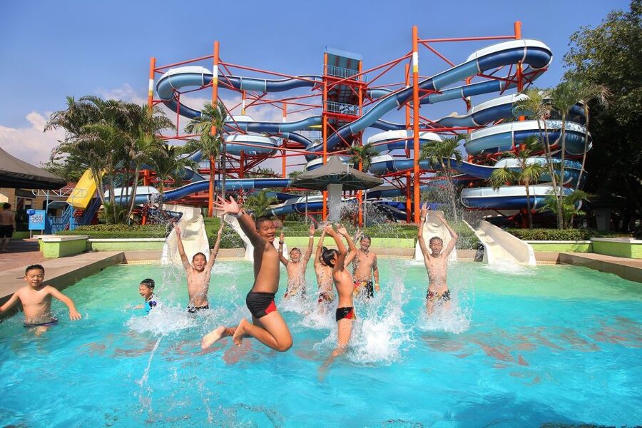 Siam Amazing Park: Water Park Ticket and Buffet Lunch - Thrill rides worth building around: roller coaster inversions and a tall rainbow slide