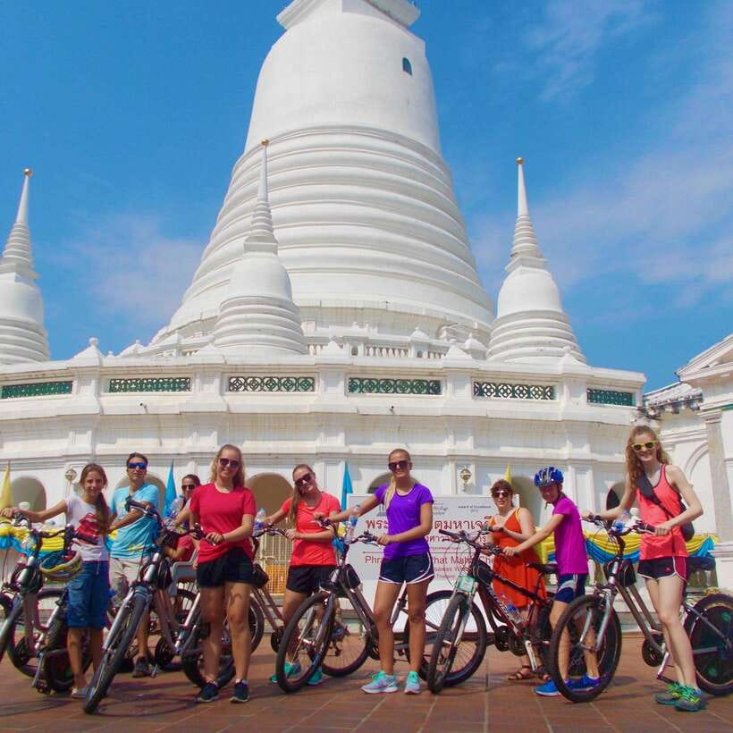 Thai culture and Bangkok local life guided bike tour - Meeting in Bangrak and Getting Ready for 4 Hours on Two Wheels