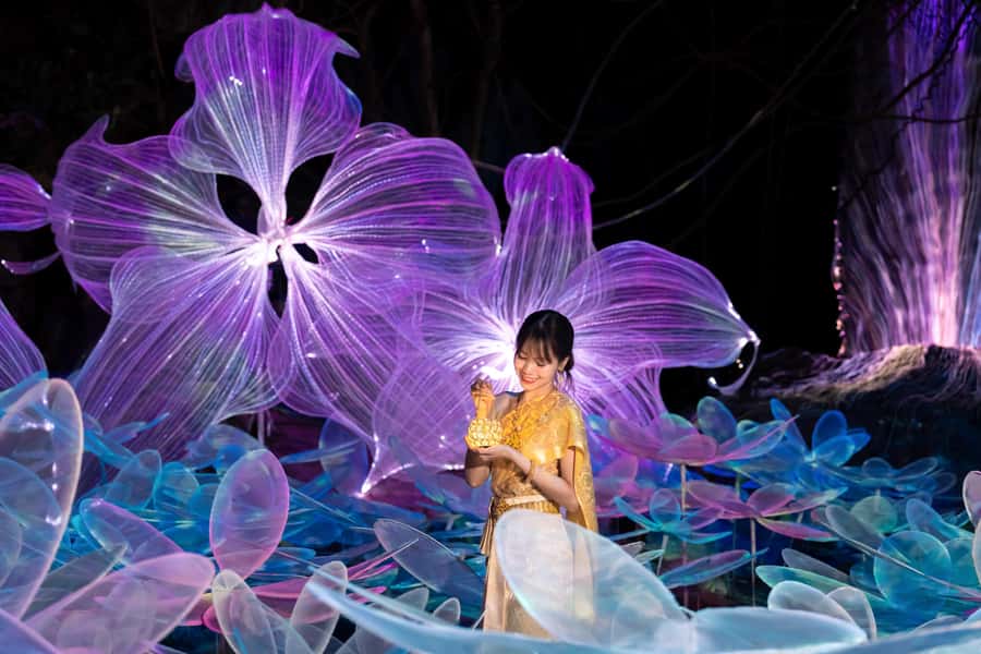 The Lens: Once-a-Year Moment at Na Satta Park Light Festival - Na Satta Park Light Festival: long exposures and temple replicas at night