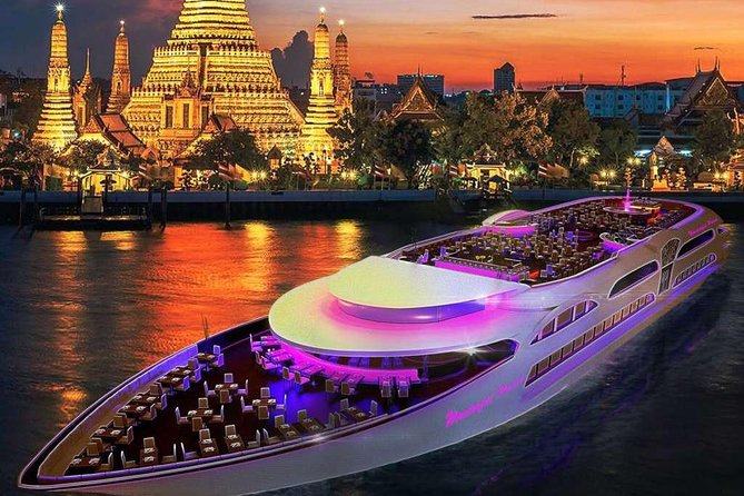 Wonderful Pearl: Bangkok's Dinner Night Cruise - The Chao Phraya at 7:30: From Rama VIII Bridge to the Royal Area